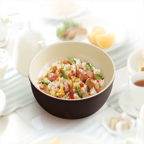 【IH対応】KITCHEN CHEF セラミックカラーパン 9点セット H-CC-SE9 ブラウン_2