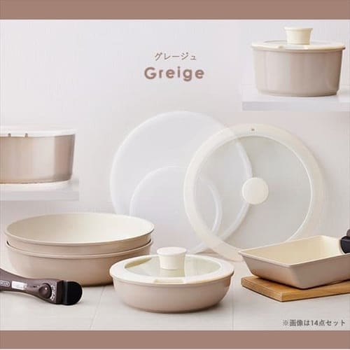 フライパン 13点セット IH/ガス火対応 セラミックカラーパン CCRC-13S