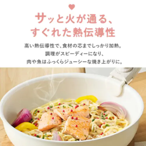 フライパン 5点セット IH/ガス火対応 セラミックカラーパン CC-5S グレージュ_4