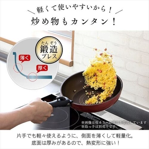 【訳あり】フライパン 6点セット ダイヤモンドコートパン ISN-SE6 ホワイト&マーブル_10