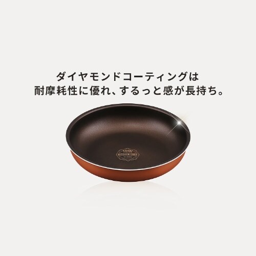 フライパン 6点セット ガス火専用 ダイヤモンドコートパン PDCG-T6S