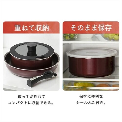 【訳あり】ダイヤモンドコートパン 6点セット H-GS-SE6 ピンク _8