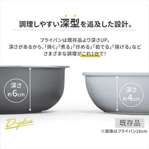 フライパン 20cm IH/ガス火対応 ダイヤモンドコートパンD-plus PDCI-S20F チェスナットブラウン_3