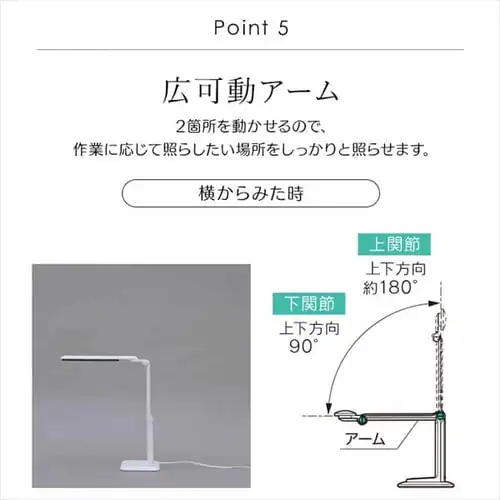 LED�f�X�N���C�g 1500lx �܂��݉\ LDL-302-W �z���C�g_9