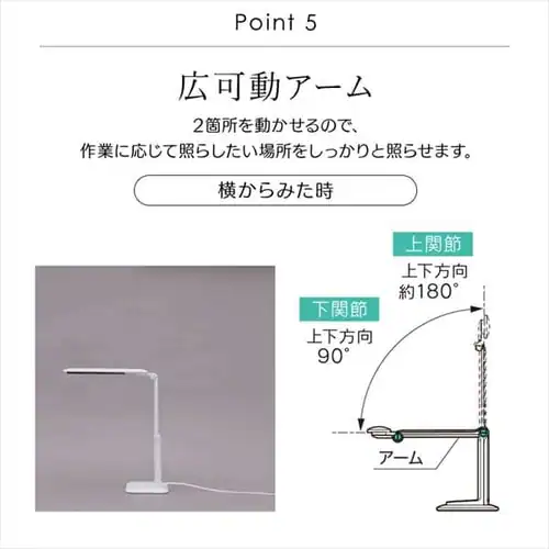 LED�f�X�N���C�g 2500lx �������i�K LDL-502-B �u���b�N_9