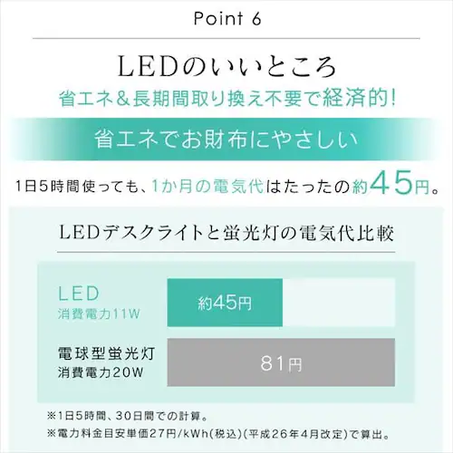 LED�f�X�N���C�g 2500lx �������i�K LDL-502-B �u���b�N_11