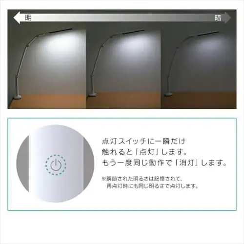 LED�f�X�N���C�g 3000lx �N�����v�^�C�v LDL-701CL-W �z���C�g_12