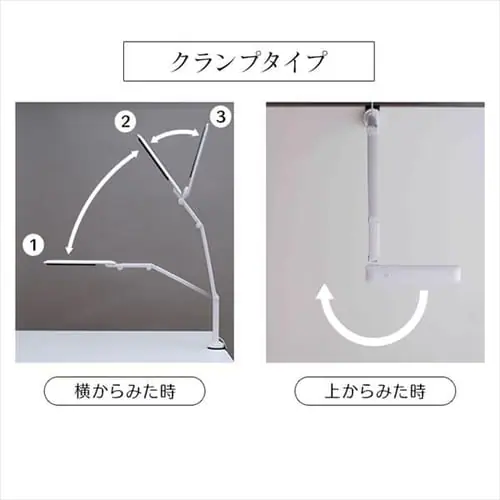 LED�f�X�N���C�g 3000lx �N�����v�^�C�v LDL-701CL-W �z���C�g_14