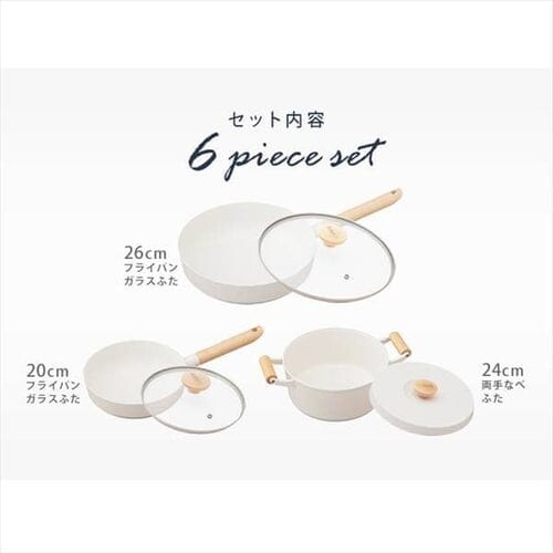 【訳あり】フライパン なべ 6点セット ルオント LUO-SE6G ダークグレー_3