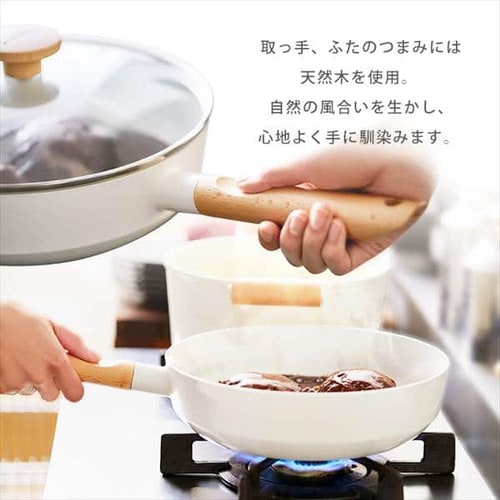 フライパン 10点セット IH/ガス対応 ルオント LUO-SE10W ホワイト