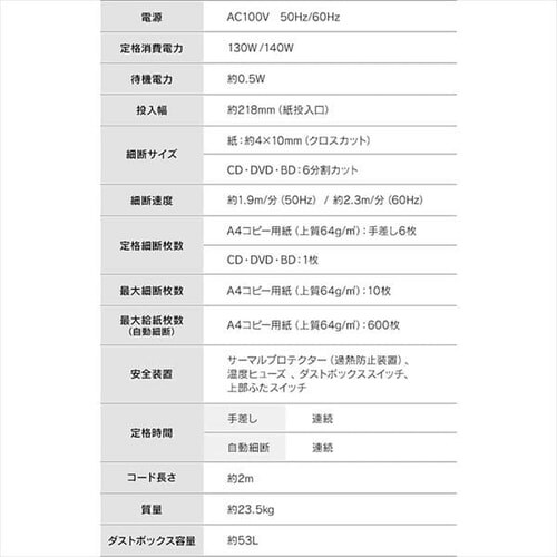 �y�����גf�z�V�����b�_�[ �Ɩ��p 53L �N���X�J�b�g 600�������גf AFS600C-W_19