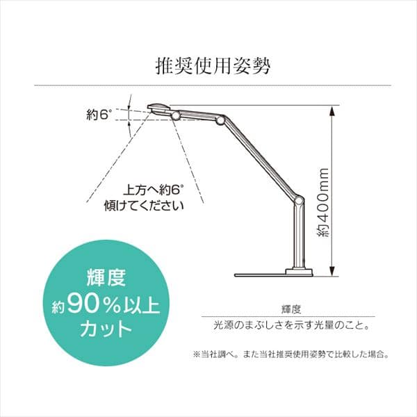 LEDデスクライト 2000lx ベースタイプ LDL-71K-W ホワイト H535717