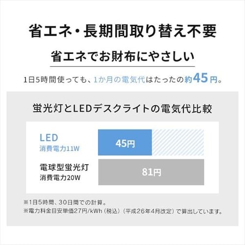 LED�f�X�N���C�g �X�^���h/USB�|�[�g�t LDL-501RN-W �z���C�g_16