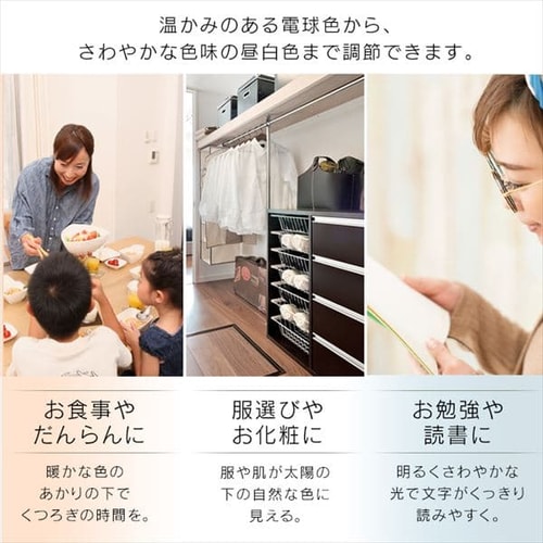 2個セット】 LED シーリングライト 8畳 調光 調色 工具・工事不要