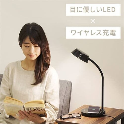 �y2�Z�b�g�z LED�f�X�N���C�g ���C�����X�[�d USB�|�[�g�t ���u���^�C�v LDL-QFDL-W �z���C�g_2