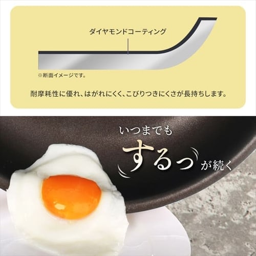 フライパン 10点セット IH/ガス火対応 ダイヤモンドコートパンD-plus