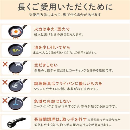 IH対応６コート蓋付き　新品未使用品 ロング取っ手と小フライパン追加 フライパン 6点セット IH/ガス火対応 ダイヤモンドコートパンD-plus
