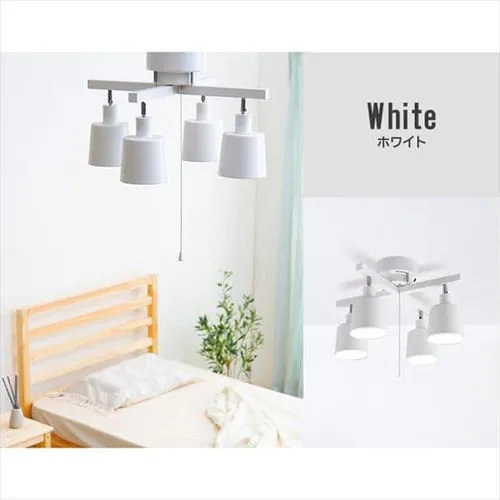 �y�d���Z�b�g�z 4���V�[�����O���C�g �N���X�^�C�v �v���X�C�b�`�� E26 CE4LA-20C-W �z���C�g (�d���F)_2