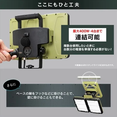 ���[�N���C�g LED �x�[�X���C�g �u���^ AC�� �h�� ��Ɠ� 3000lm LLT-3000B-WP_17