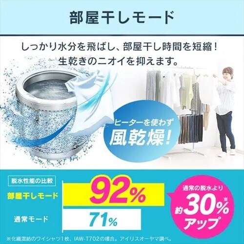 訳あり】全自動洗濯機 7kg IAW-T705E 7619581 │アイリスオーヤマ公式