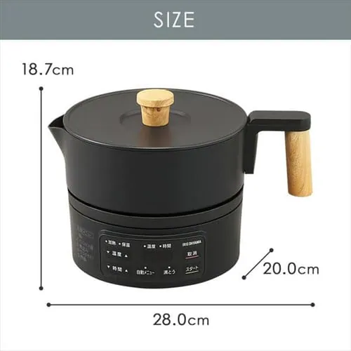 クッキングケトル 1.0L 自動調理 ICK-M1200-B ブラック_15
