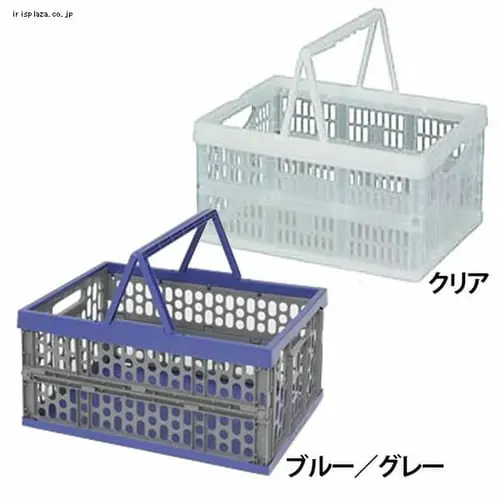 収納ボックス 折りたたみコンテナ メッシュ 取っ手付き TOC-32L クリア_2