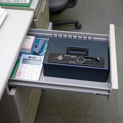 手提げ金庫 A5サイズ SBX-A5SH ダークブルー H558240│アイリス