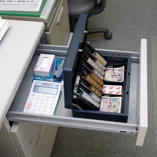 手提げ金庫 A5サイズ SBX-A5SH ダークブルー H558240│アイリス