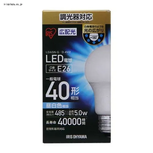 LED�d�� E26���� �L�z���^�C�v 40�v�`���� �����F ������Ή� ���`���Ή� �f�M�ގ{�H���Ή� LDA5N-G/D-4V2_4