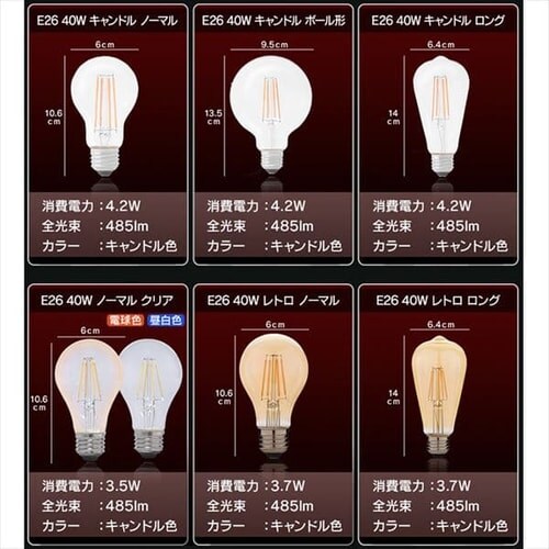 �y2�Z�b�g�zLED�t�B�������g�d�� E26���� �S�����^�C�v 40W�`���� �L�����h���F LDF4C-G-FK ���g�������ߒ��K���X�� �����O���g���^�C�v_15