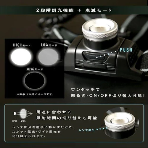 �w�b�h���C�g LED �Y�[���@�\�t�� �h�� ���[�N���C�g ��Ɠ� 450lm LWH-450Z_4