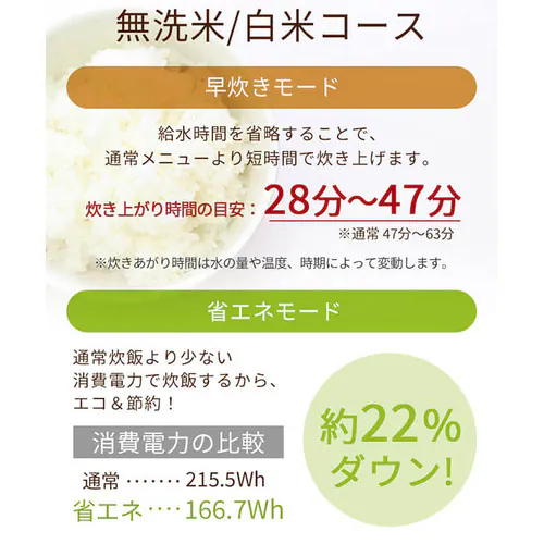 【訳あり】米屋の旨み 銘柄量り炊きIHジャー炊飯器 5.5合 RC-IC50-W_15