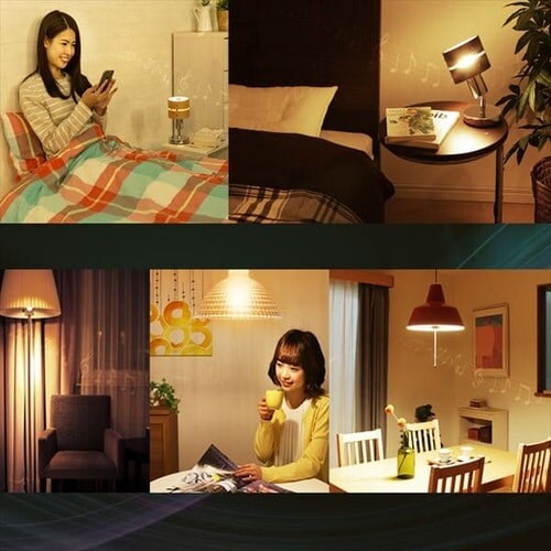 2個セット】LEDスピーカー電球 E26口金 広配光タイプ 40W形相当 電球色