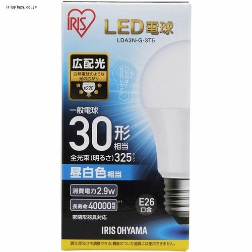 �y2�Z�b�g�zLED�d�� E26���� �L�z���^�C�v 30W�`���� �d���F ���`���Ή� LDA3L-G-3T5_4