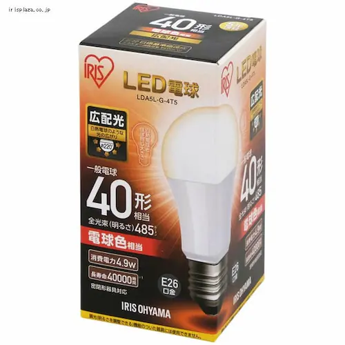�y10�Z�b�g�zLED�d�� E26���� �L�z���^�C�v 40W�`���� �d���F ���`���Ή� LDA5L-G-4T52P_6