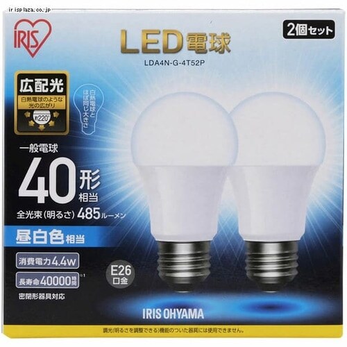 �y10�Z�b�g�zLED�d�� E26���� �L�z���^�C�v 40W�`���� �d���F ���`���Ή� LDA5L-G-4T52P_10