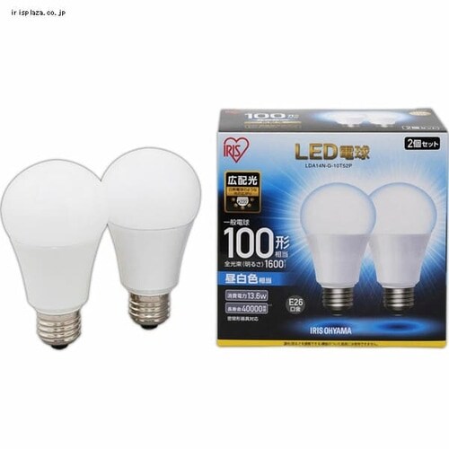 10個セット】LED電球 E26口金 広配光タイプ 100W形相当 昼白色 密閉形