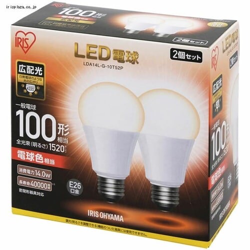 �y10�Z�b�g�zLED�d�� E26���� �L�z���^�C�v 100W�`���� �d���F ���`���Ή� LDA14L-G-10T52P_12