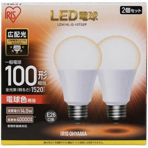 10個セット】LED電球 E26口金 広配光タイプ 100W形相当 昼白色 密閉形