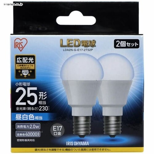 �y10�Z�b�g�zLED�d�� E17���� �L�z���^�C�v 25W�`���� �d���F ���`���Ή� LDA2L-G-E17-2T52P_10