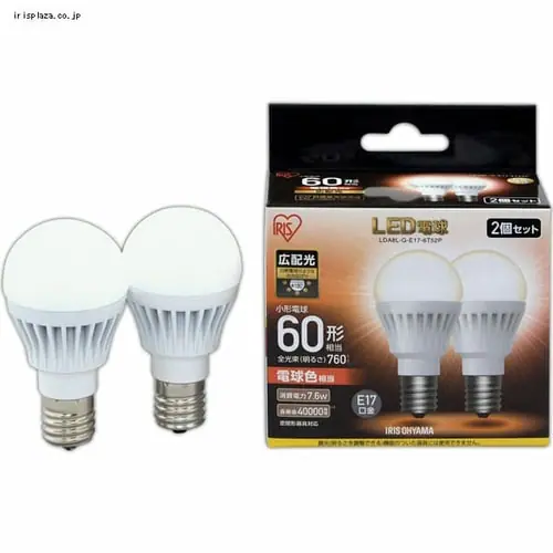 LED電球 E17口金 広配光タイプ 60W形相当 電球色 密閉形器具対応 LDA8L-G-E17-6T5_13