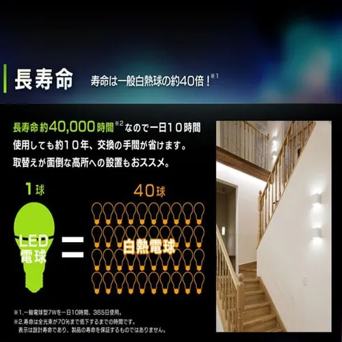 【20個セット】LED電球 E17口金 下方向タイプ 25W形相当 電球色 密閉形器具対応 LDA2L-H-E17-2T5_4