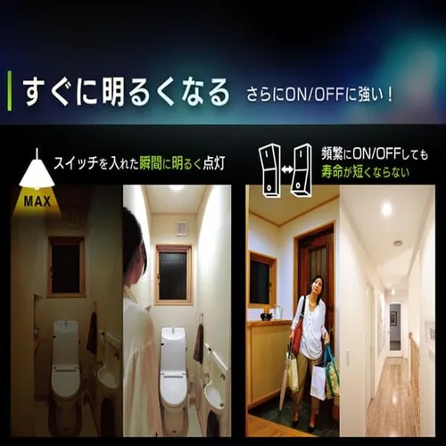 【20個セット】LED電球 E17口金 下方向タイプ 25W形相当 電球色 密閉形器具対応 LDA2L-H-E17-2T5_6