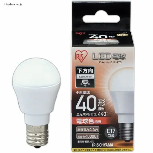 �y10�Z�b�g�zLED�d�� E17 �������^�C�v 40W�`���� LDA4L-H-E17-4T52P �d���F_6