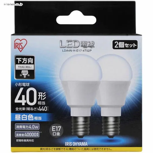 �y10�Z�b�g�zLED�d�� E17 �������^�C�v 40W�`���� LDA4L-H-E17-4T52P �d���F_12
