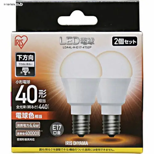 �y10�Z�b�g�zLED�d�� E17 �������^�C�v 40W�`���� LDA4L-H-E17-4T52P �d���F_15
