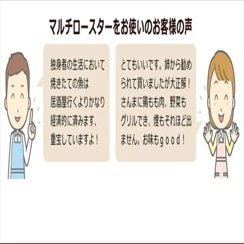 マルチロースター 両面焼き EMT-1101-R レッド_4