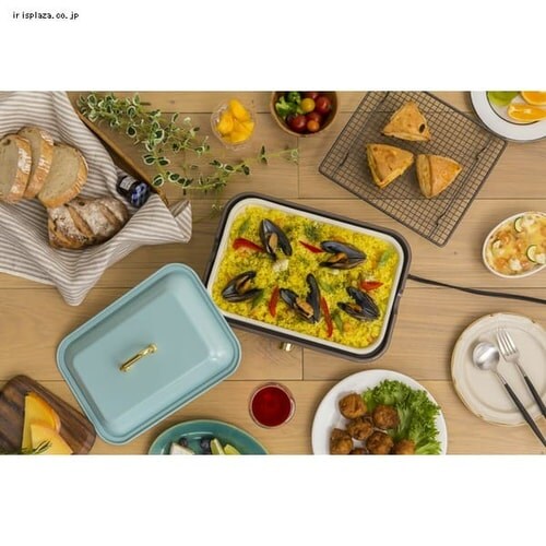 【訳あり】ricopa ミニホットプレート MHP-R102-AA アッシュブルー _20