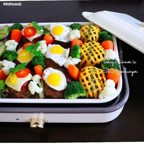 【訳あり】ricopa ミニホットプレート MHP-R102-AA アッシュブルー _31