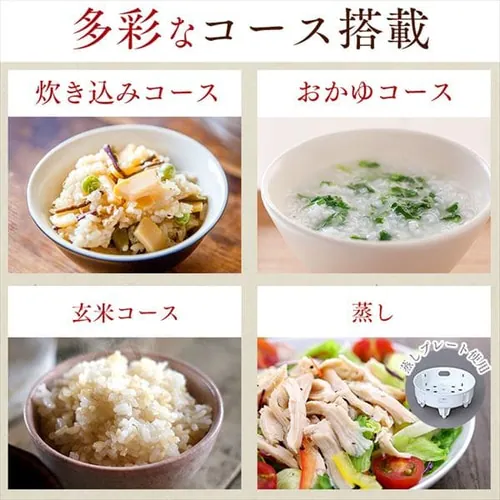 【訳あり】銘柄炊き IHジャー炊飯器 3合 RC-IE30-B (ブラック)_6